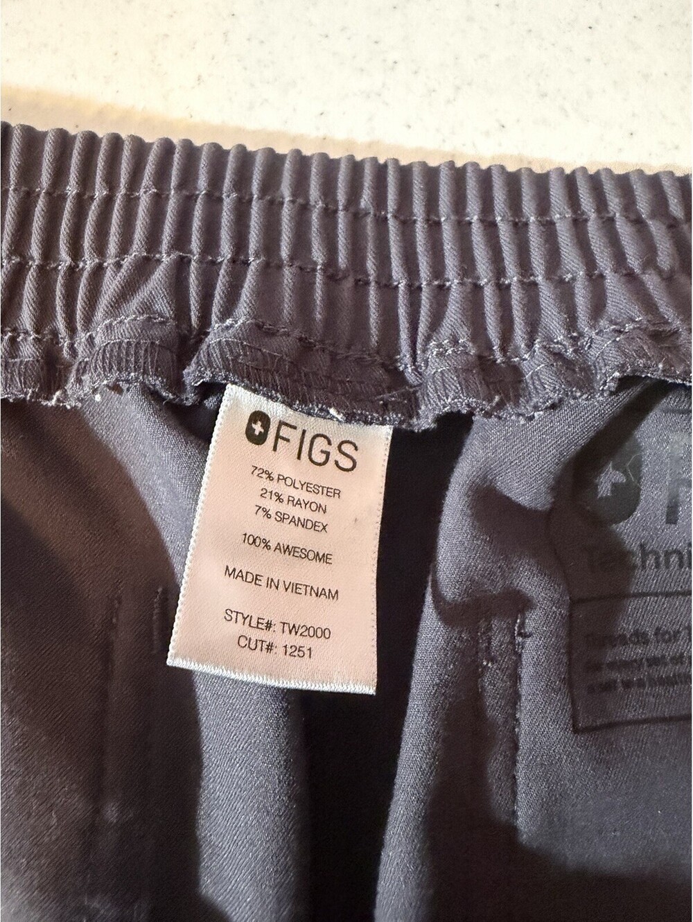 Figs Yola Skinny Scrub Pants Womens Large PO 1251 Gray - Picture 4 of 5